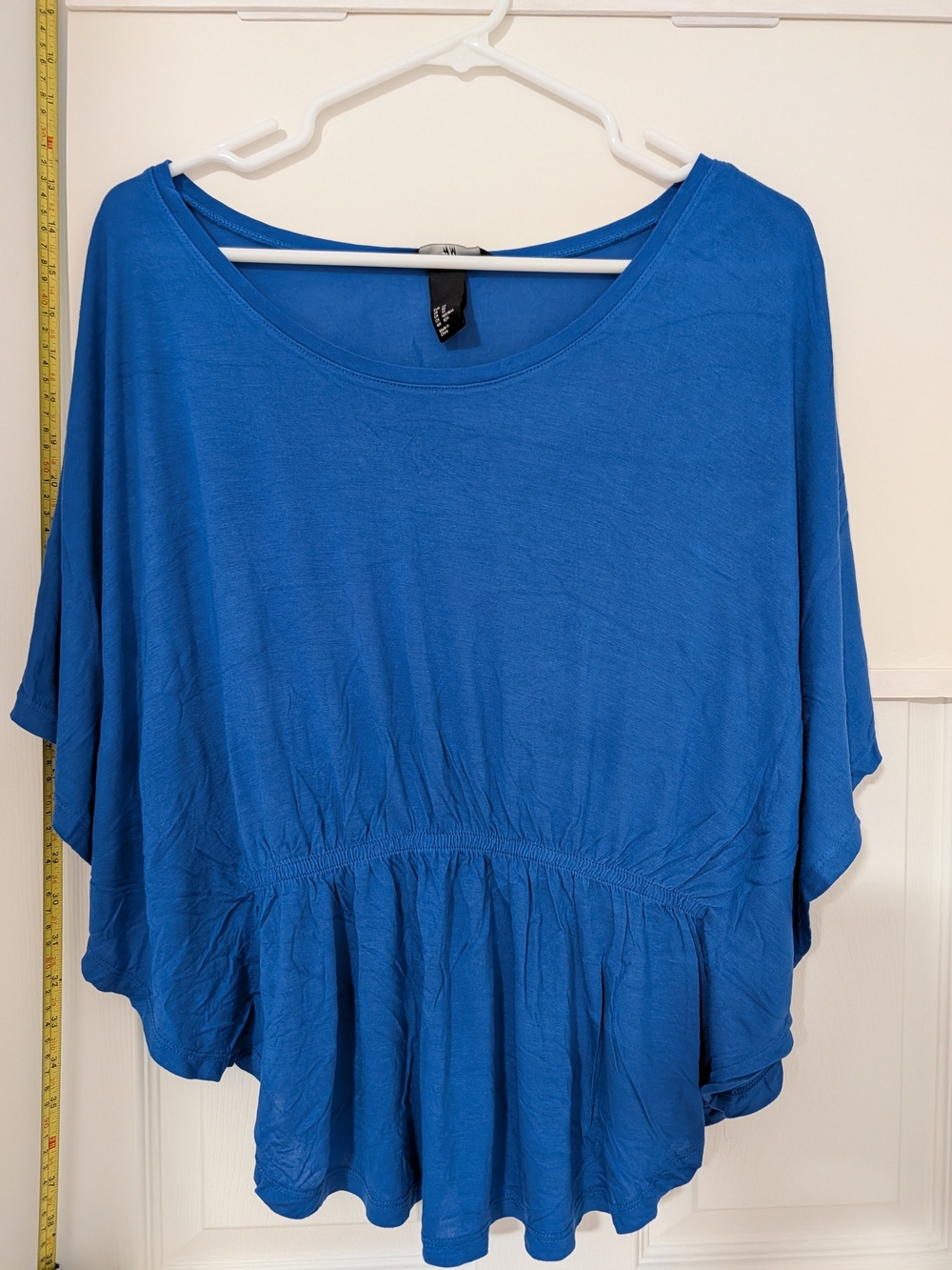 H&M Royal Blue Wing Short Sleeve Knit Top